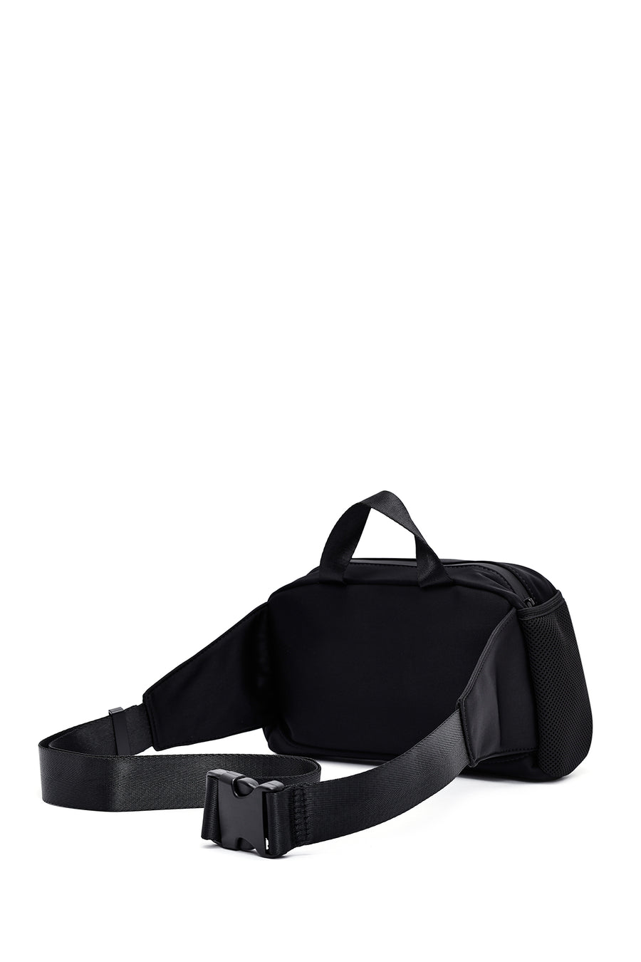 Men's Black Fabric Mini Waist Bag
