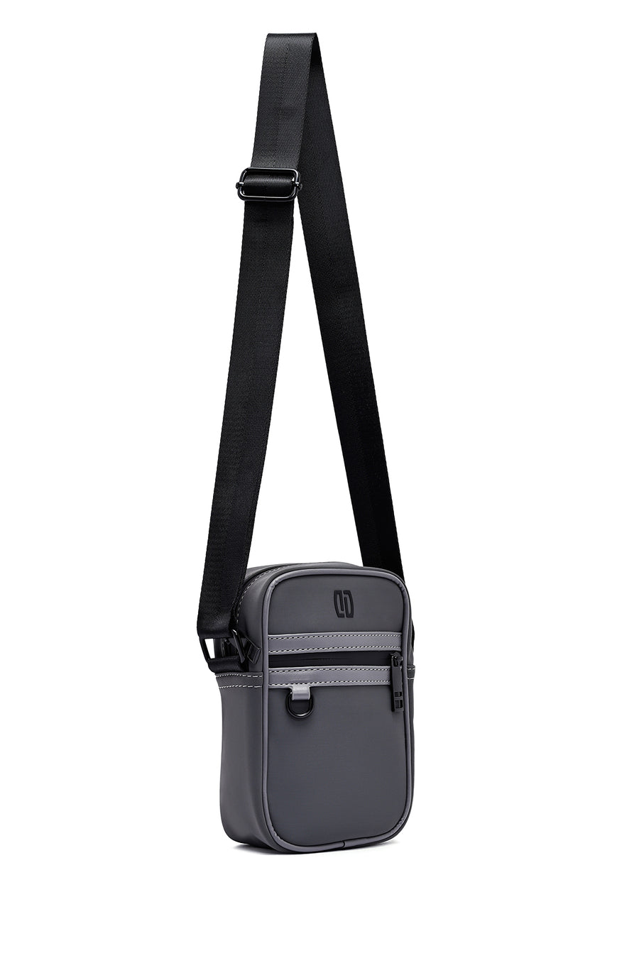 Men's Gray Mini Fabric Messenger Bag