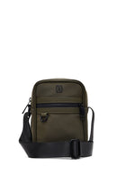 Men's Khaki Mini Fabric Messenger Bag | Derimod