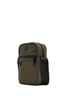 Men's Khaki Mini Fabric Messenger Bag | Derimod