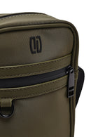 Men's Khaki Mini Fabric Messenger Bag | Derimod