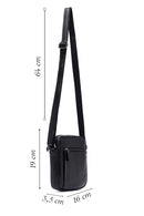Erkek Siyah Uzun Askılı Deri Postacı Çantası | Derimod