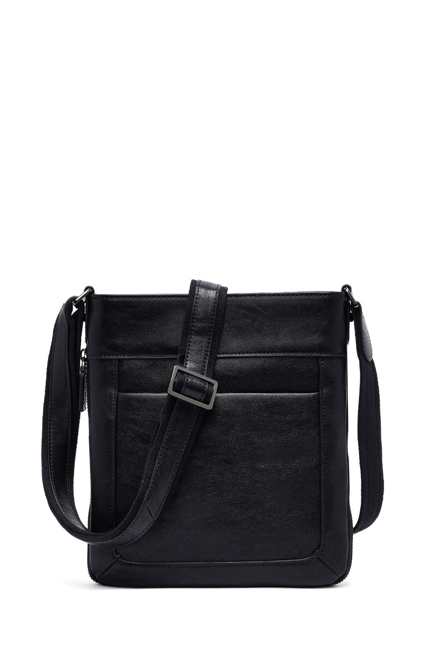Men's Black Long Suspender Leather Messenger Bag 25SBD3017FT | Derimod