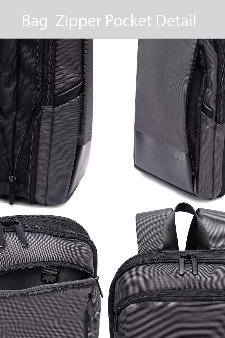 D-Pack Unisex Gray Backpack