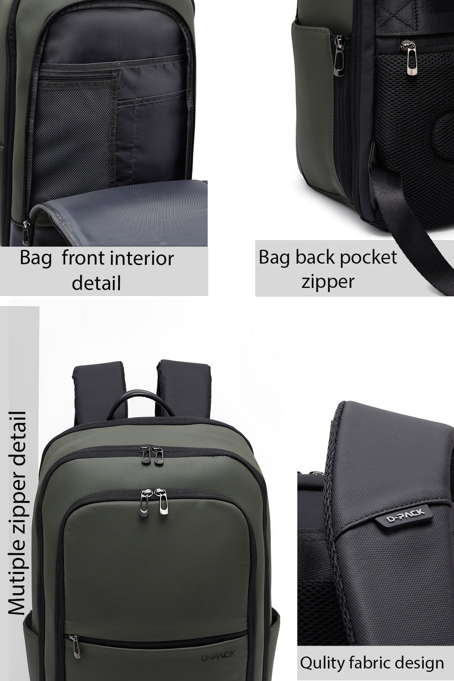D-Pack Unisex Khaki Backpack