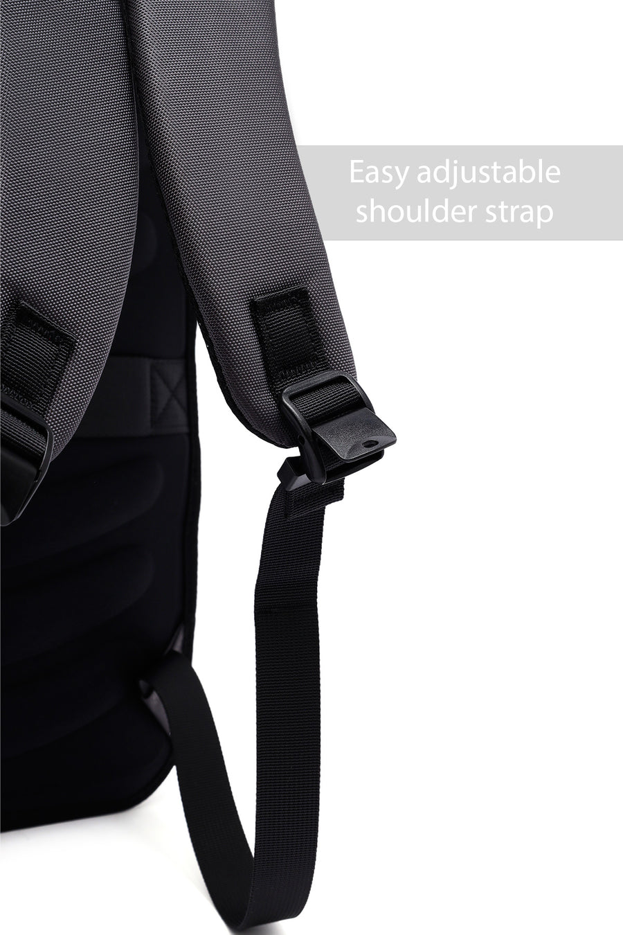 D-Pack Unisex Gray Fabric Backpack