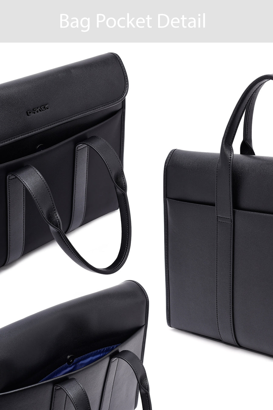 D-Pack Erkek Siyah Kumaş Evrak Çantası