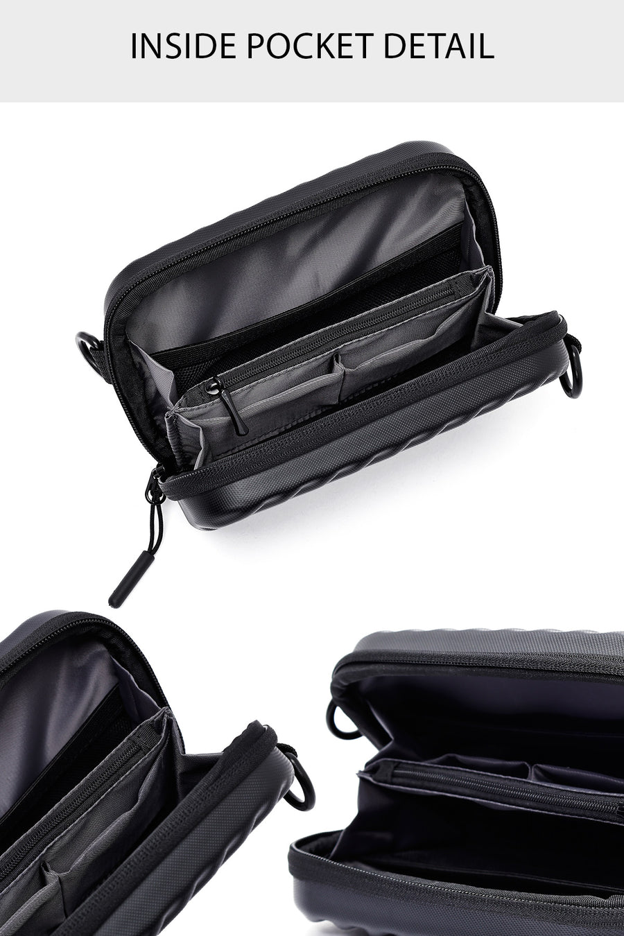 D-Pack Men's Black Mini Box Crossbody Bag