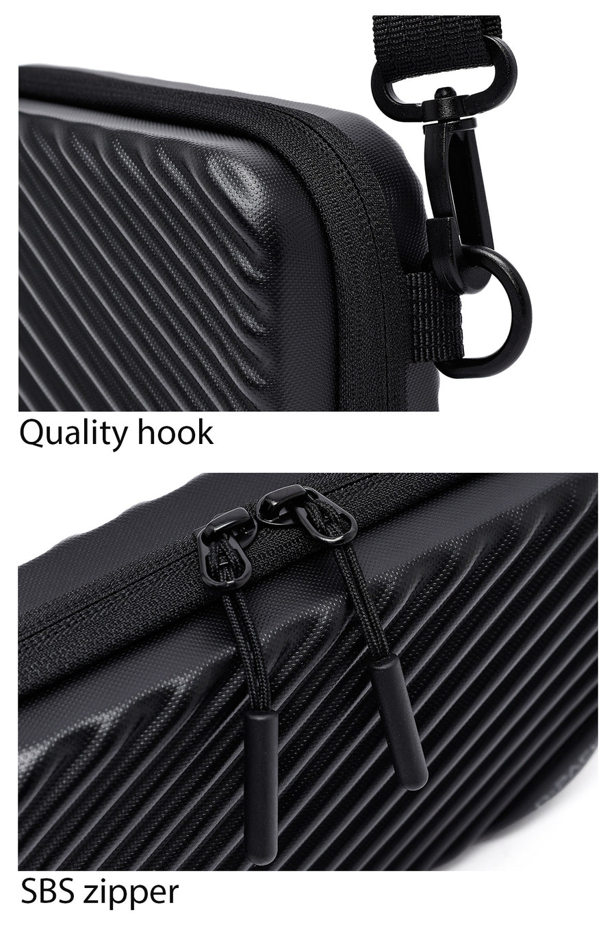 D-Pack Men's Black Mini Box Crossbody Bag