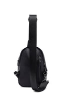 Male Black Leather Crossbody Bag | Derimod