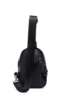 Male Black Leather Crossbody Bag | Derimod