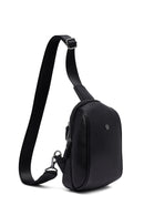 Male Black Leather Crossbody Bag | Derimod