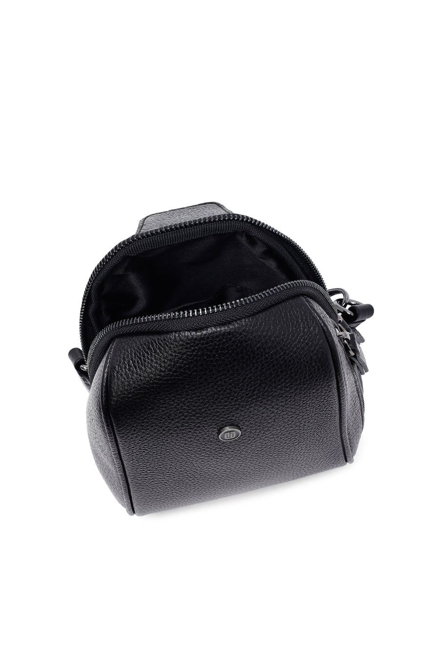 Male Black Leather Crossbody Bag