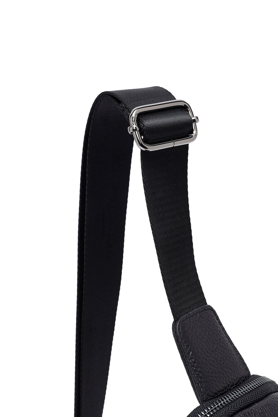 Male Black Leather Crossbody Bag