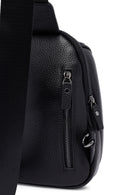 Male Black Leather Crossbody Bag | Derimod