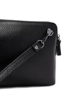 Men's Black Leather Mini Handbag | Derimod
