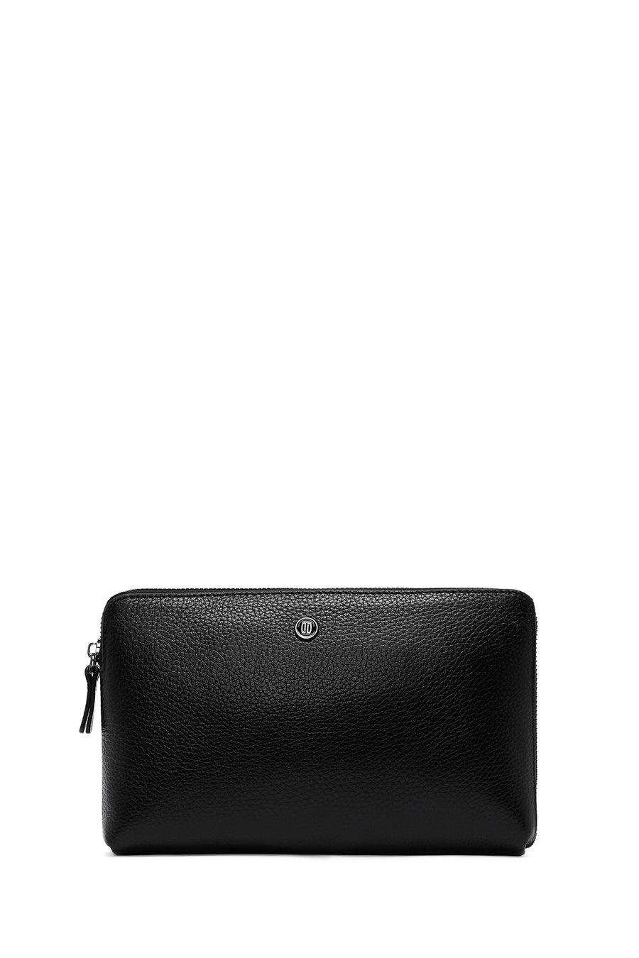 Men's Black Leather Mini Handbag