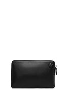 Men's Black Leather Mini Handbag | Derimod