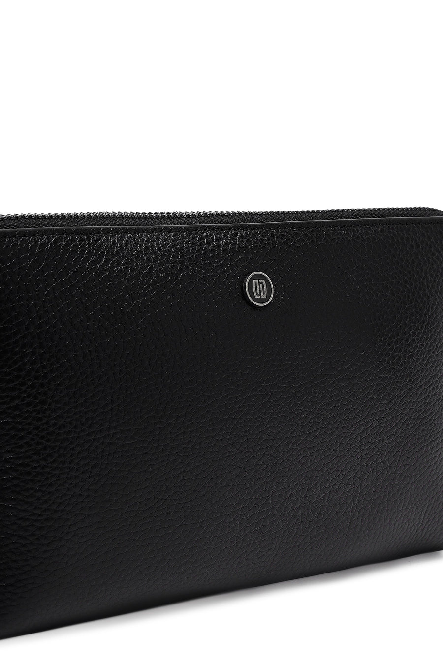 Men's Black Leather Mini Handbag