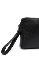 Men's Black Leather Mini Handbag | Derimod