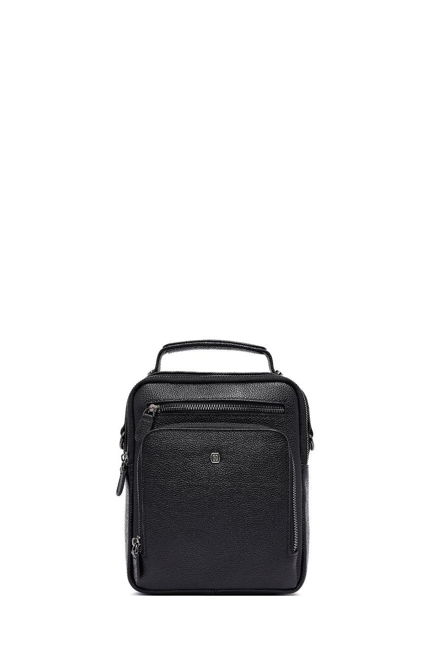 
Men's Black Long Strap Leather Handbag
