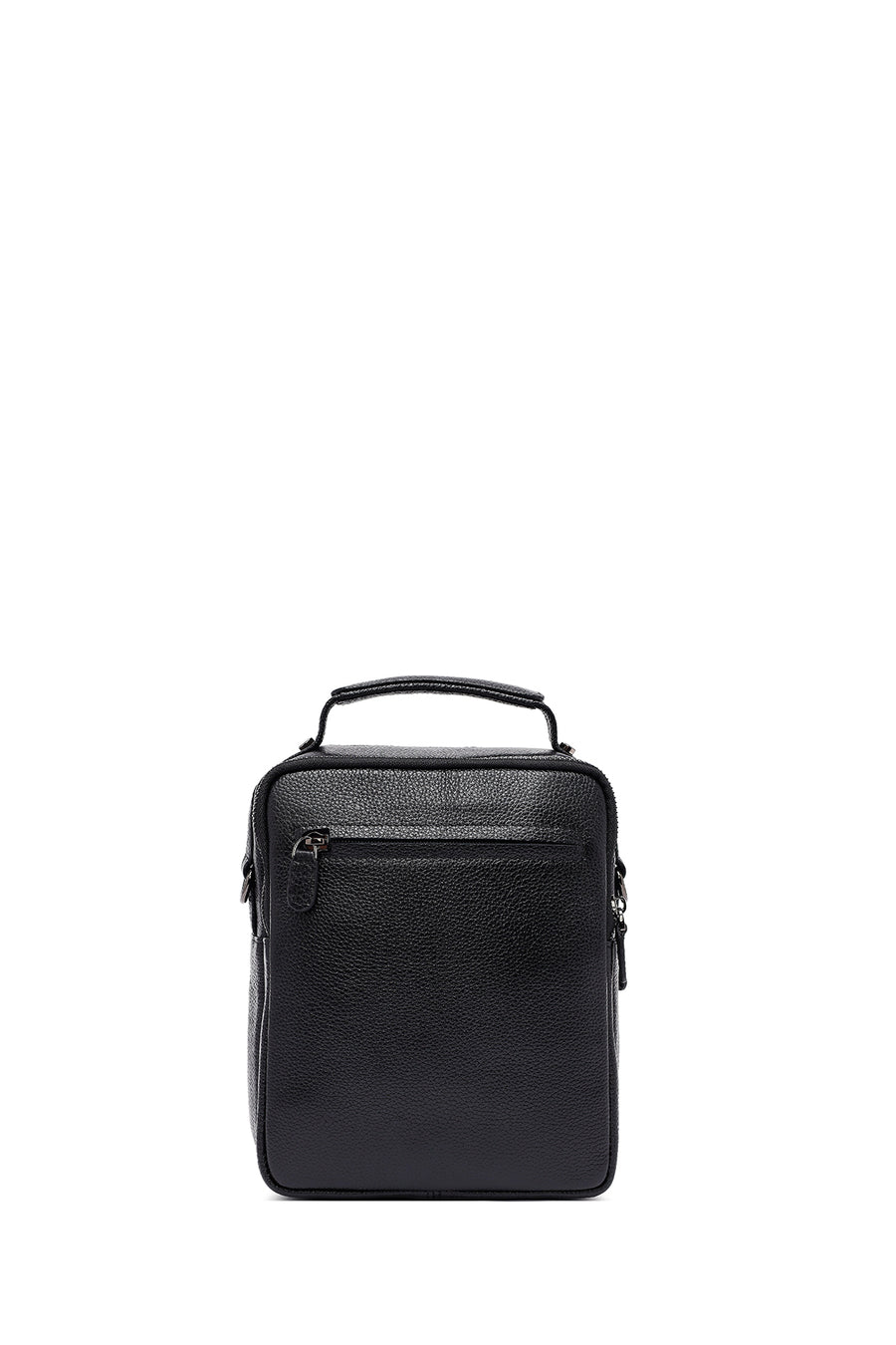 
Men's Black Long Strap Leather Handbag
