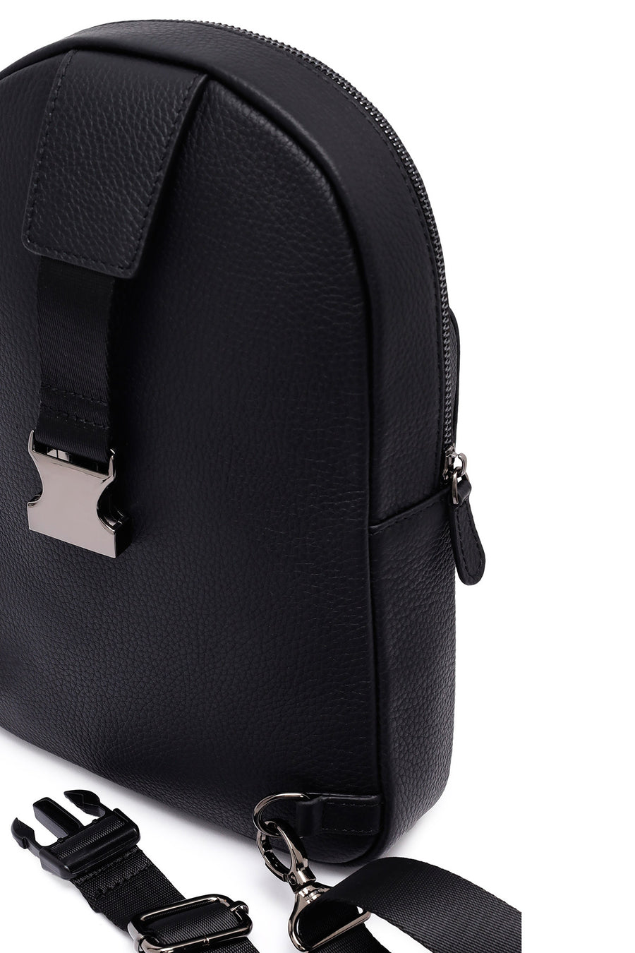 
Men's Black Leather Crossbody Bag
