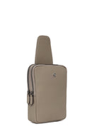 Men's Mink Mini Leather Crossbody Bag | Derimod