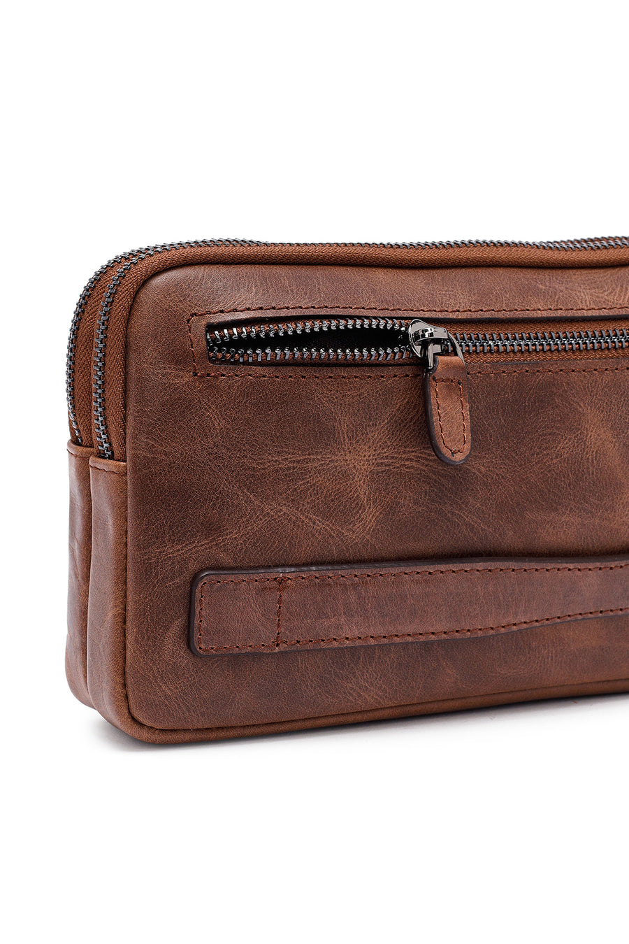 
Men's Brown Leather Mini Handbag
