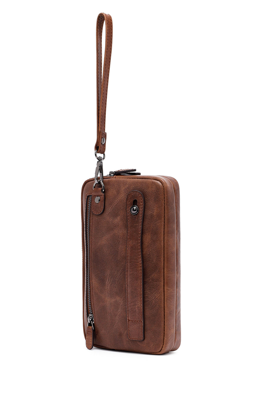 
Men's Brown Leather Mini Handbag
