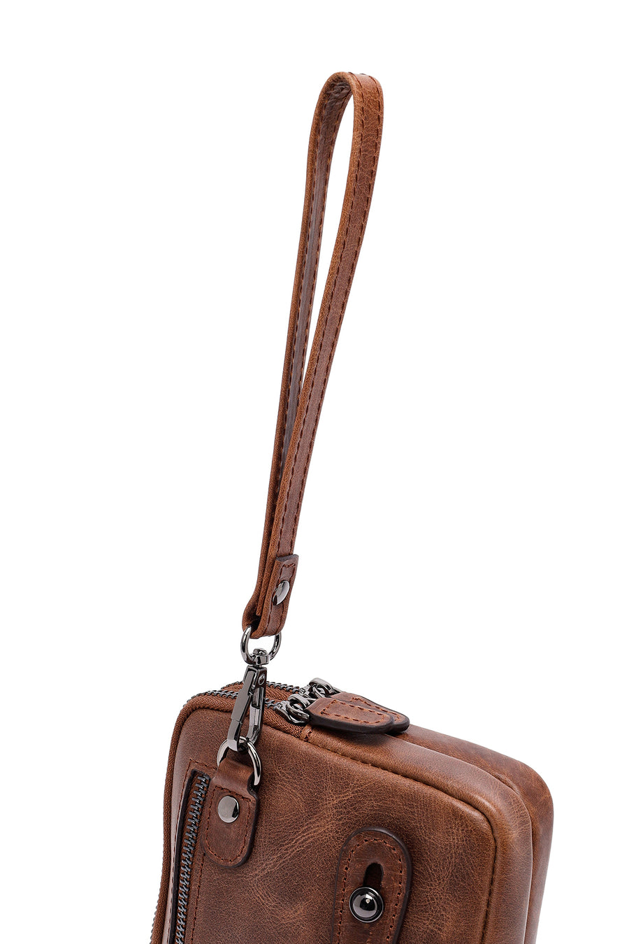 
Men's Brown Leather Mini Handbag
