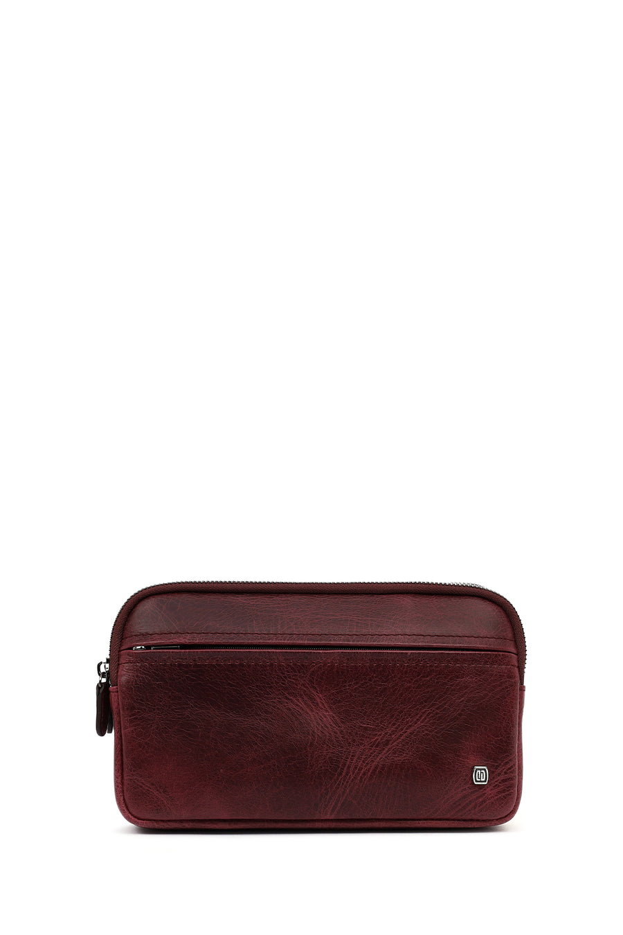 Men's Burgundy Leather Mini Handbag