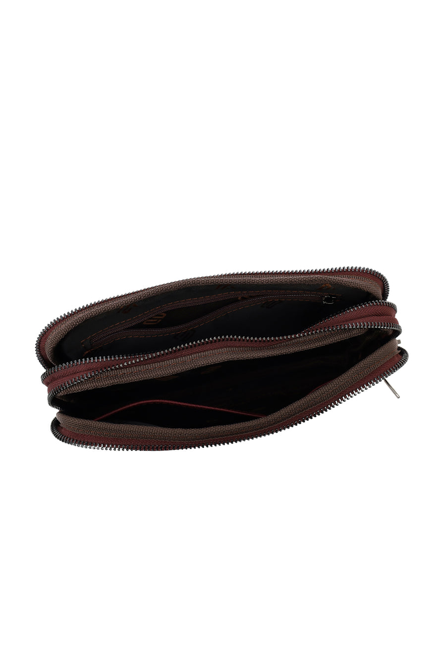 Men's Burgundy Leather Mini Handbag