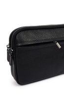 Men's Black Leather Handbag | Derimod
