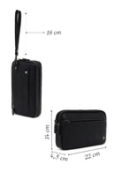 Men's Black Leather Handbag | Derimod