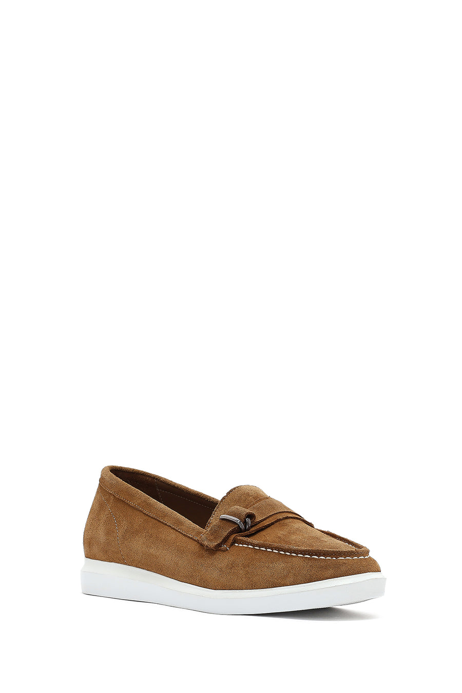 Women's Brown Suede Leather Loafer