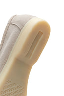 Women's Beige Accessorized Suede Leather Loafer | Derimod