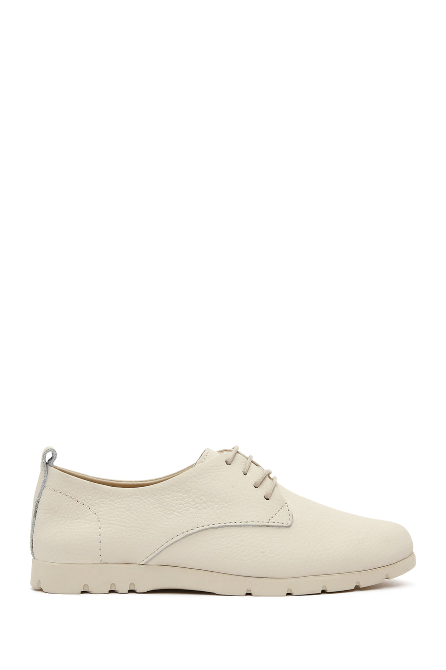 Women's Beige Lace-Up Leather Comfort Shoes 25SFD1515FT | Derimod