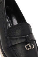 Kadın Siyah Deri Comfort Loafer | Derimod