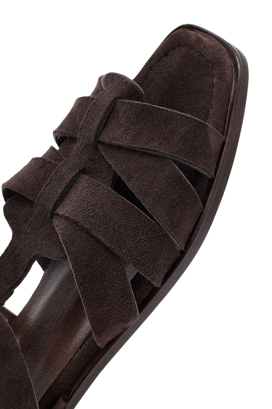 
Women's Brown Ankle Strap Suede Leather Sandal
