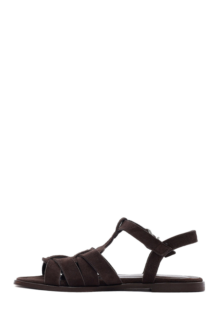 
Women's Brown Ankle Strap Suede Leather Sandal
