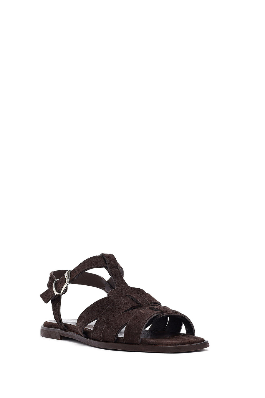 
Women's Brown Ankle Strap Suede Leather Sandal
