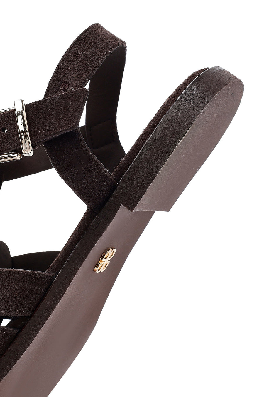 
Women's Brown Ankle Strap Suede Leather Sandal
