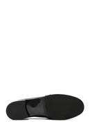 Kadın Siyah Tokalı Deri Maskülen Loafer | Derimod
