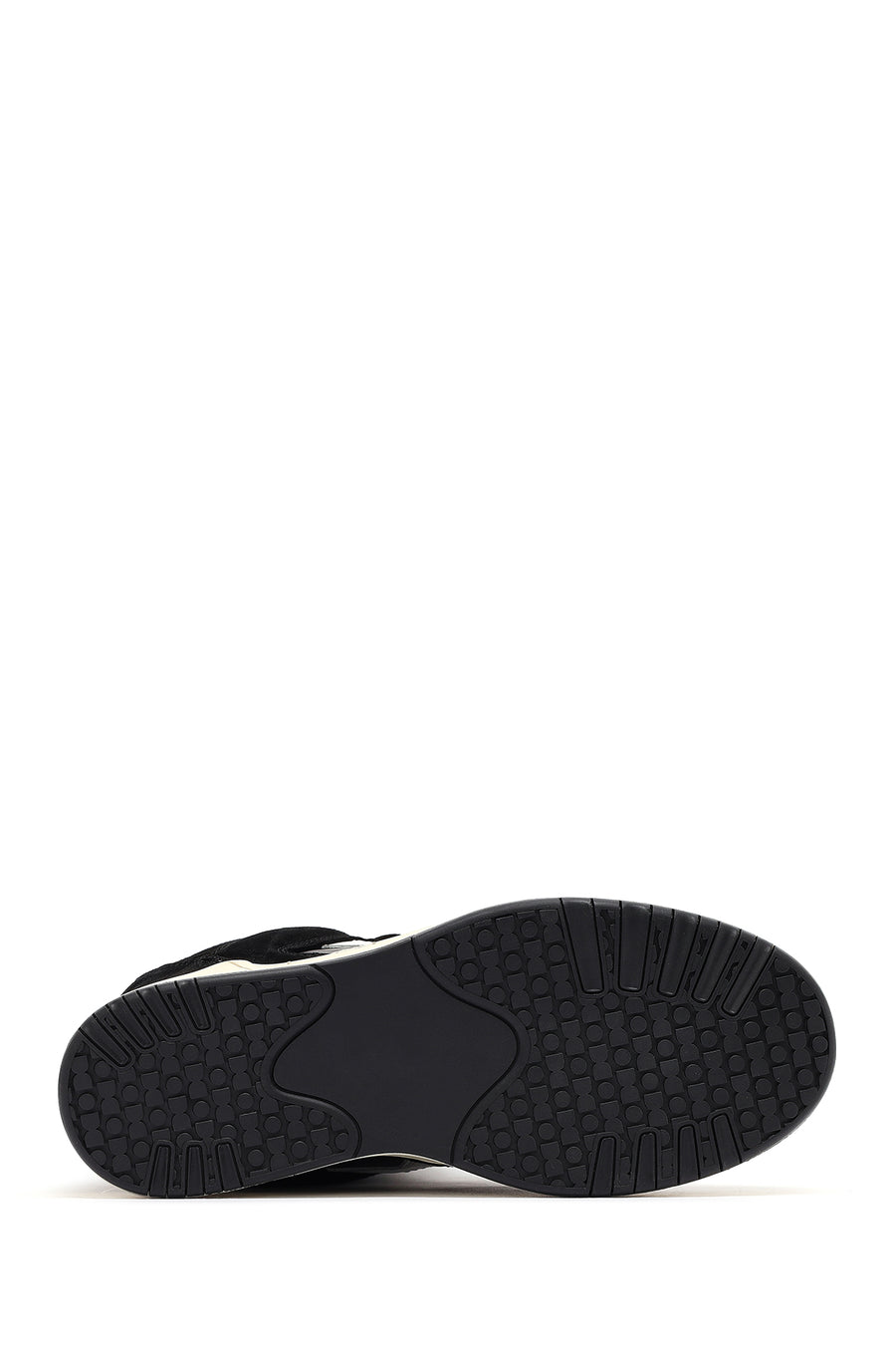 Women's Black Strappy Wedge Heel Leather Sneakers