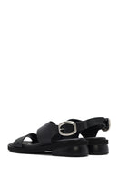 
Women's Black Buckled Leather Sandal
 | Derimod