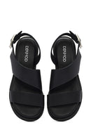 
Women's Black Buckled Leather Sandal
 | Derimod