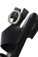 
Women's Black Buckled Leather Sandal
 | Derimod
