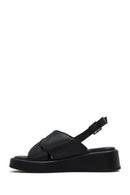 
Women's Black Ankle Buckle Thick Sole Leather Sandal
 | Derimod