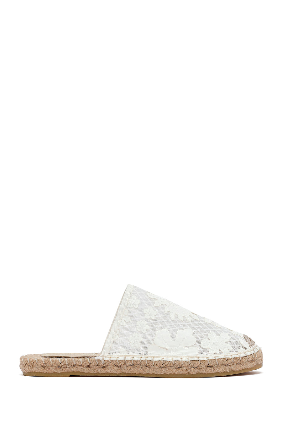 Women's Cream Patterned Espadrille Slippers 25SFD20626F | Derimod